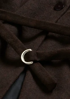 bonprix bonprix Chaquetas Y Abrigos>Abrigo Marrón oscuro-negro