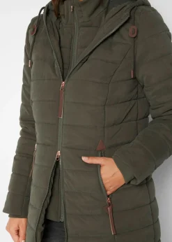 Mujer bonprix bonprix Abrigo acolchado, aspecto 2 en 1