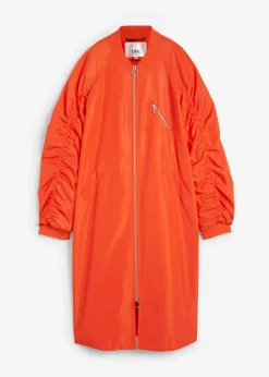 bonprix bonprix Chaquetas Y Abrigos|Novedades>Abrigo con cuello de punto Naranja-rojo