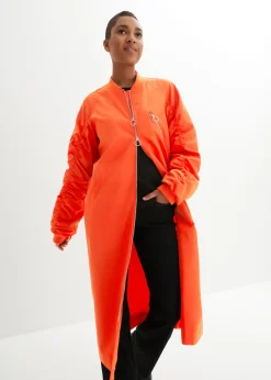 bonprix bonprix Chaquetas Y Abrigos|Novedades>Abrigo con cuello de punto Naranja-rojo