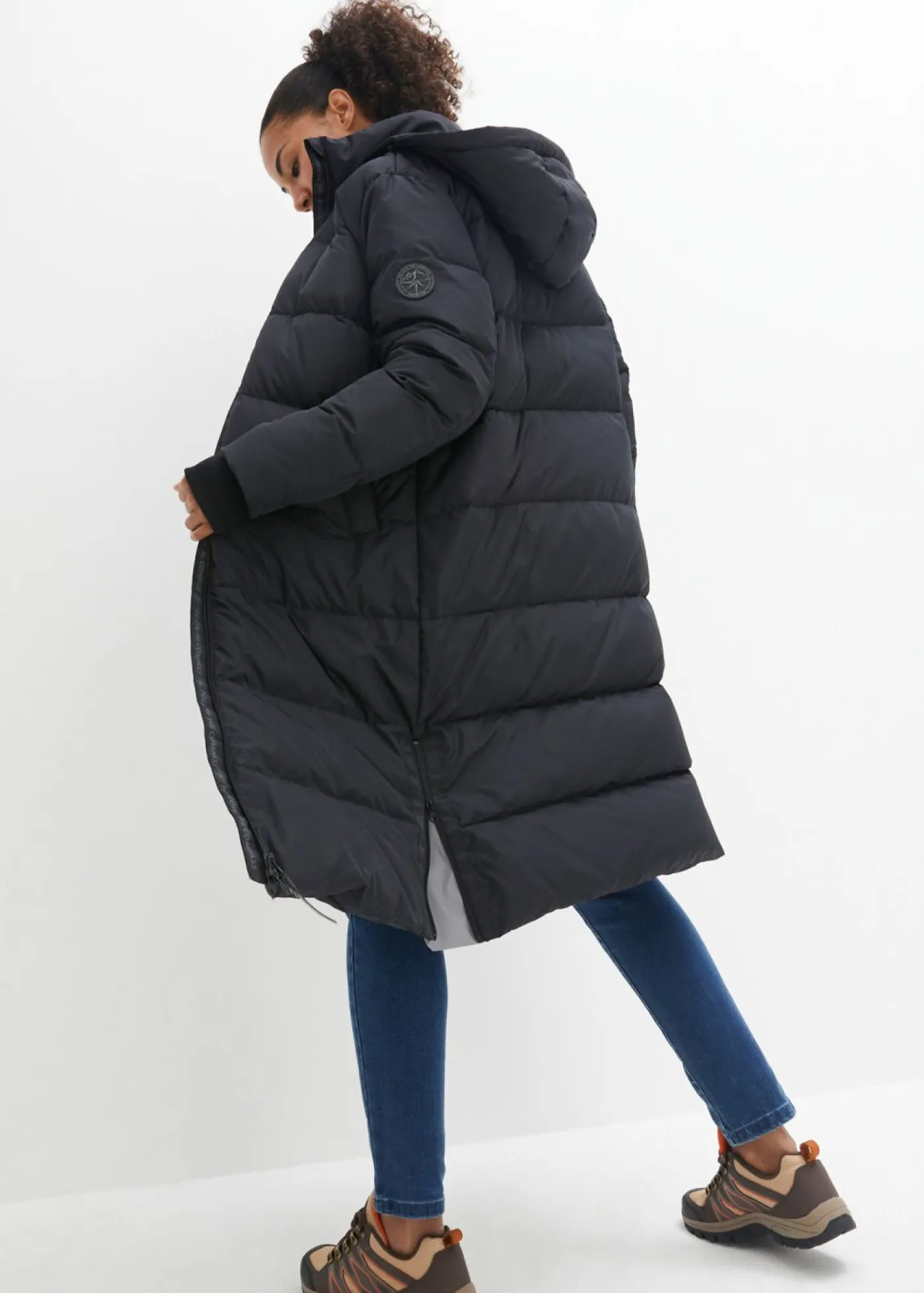 bonprix bonprix Chaquetas Y Abrigos>Abrigo con plumón reciclado y tecnología térmica aislante Negro