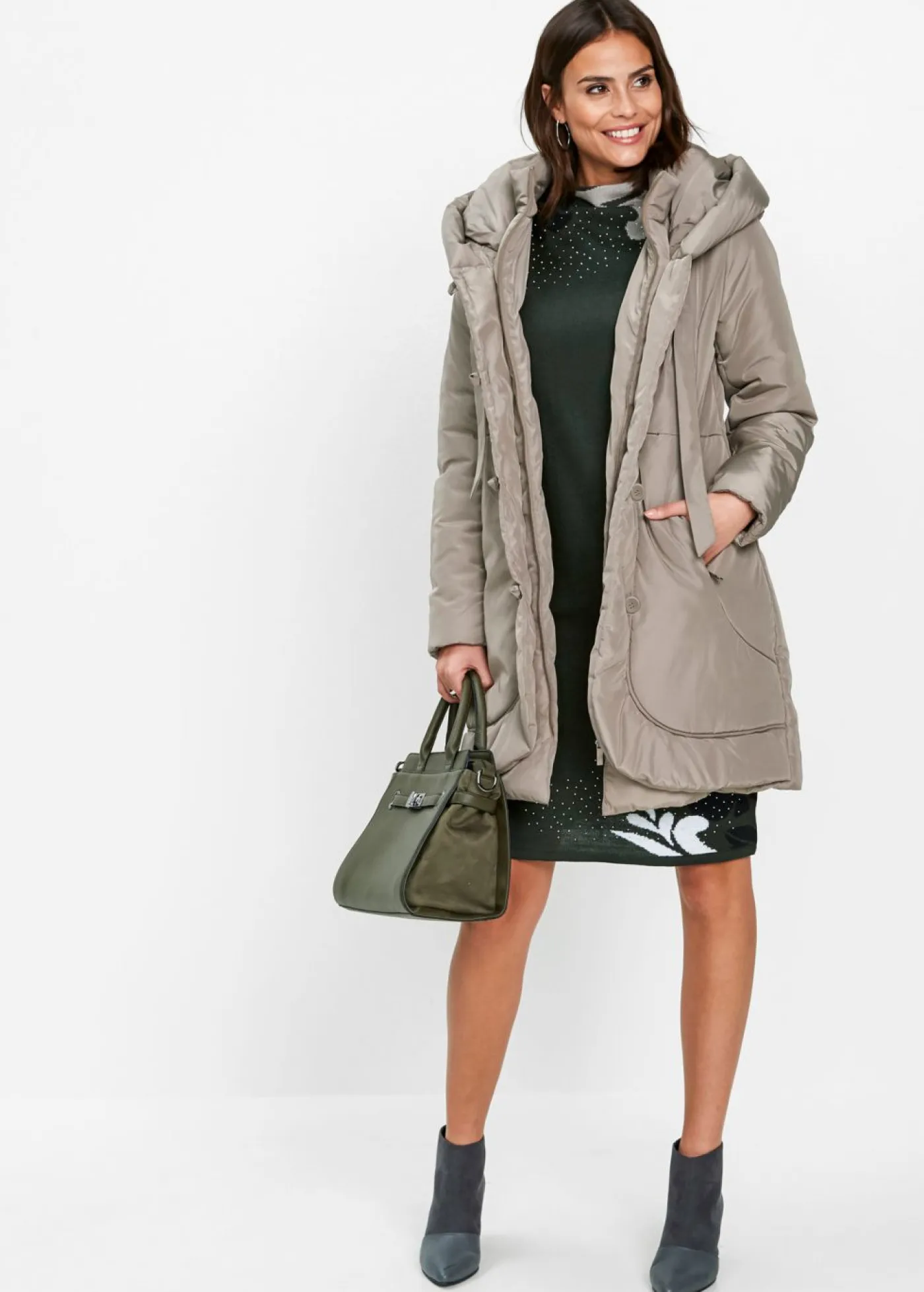 Mujer bonprix bonprix Abrigo corto acolchado