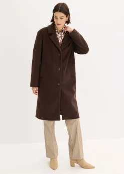 Mujer bonprix bonprix Abrigo corto con aspecto de lana