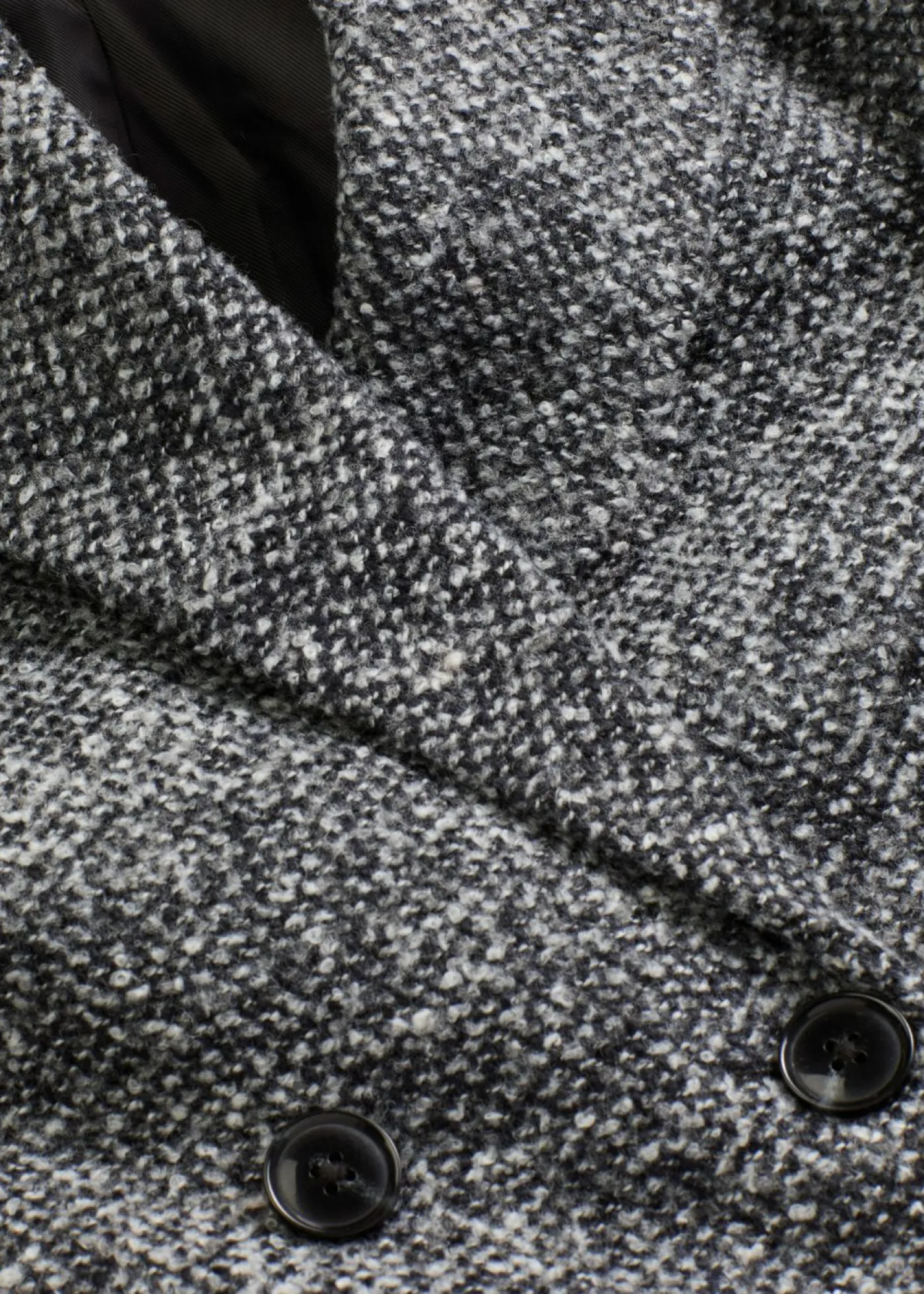 bonprix bonprix Chaquetas Y Abrigos>Abrigo corto con aspecto de lana Antracita oscuro jaspeado