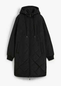 Mujer bonprix bonprix Abrigo corto con capucha y acolchado