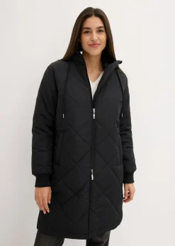 Mujer bonprix bonprix Abrigo corto con capucha y acolchado