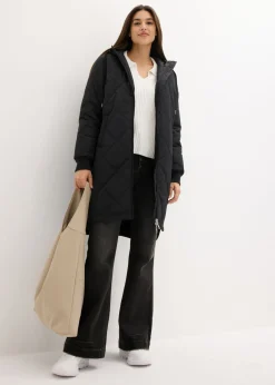 Mujer bonprix bonprix Abrigo corto con capucha y acolchado