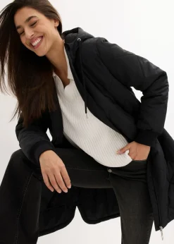 Mujer bonprix bonprix Abrigo corto con capucha y acolchado