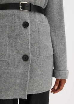 Mujer bonprix bonprix Abrigo corto de punto con cinturón