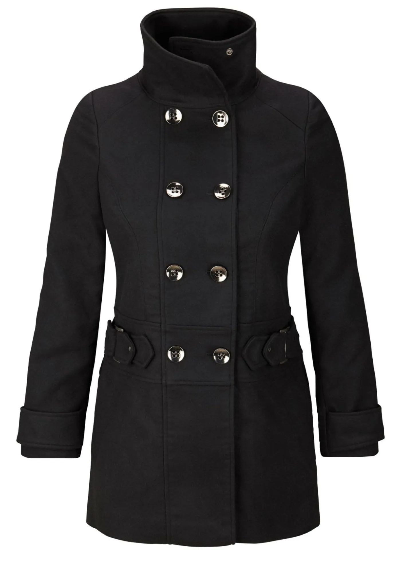 bonprix bonprix Chaquetas Y Abrigos|Tallas Pequeñas>Abrigo corto en talla petite Negro