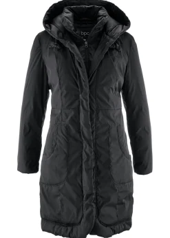 bonprix bonprix Chaquetas Y Abrigos>Abrigo corto ligeramente acolchado con capucha Negro