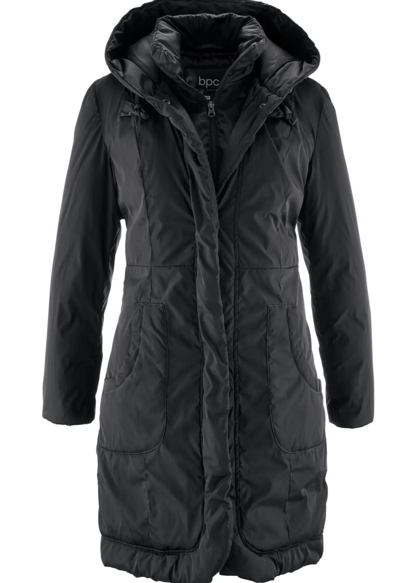 bonprix bonprix Chaquetas Y Abrigos>Abrigo corto ligeramente acolchado con capucha Negro