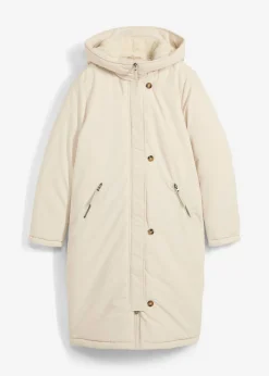 Mujer bonprix bonprix Abrigo de invierno con forro de peluche en la capucha