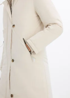 Mujer bonprix bonprix Abrigo de invierno con forro de peluche en la capucha