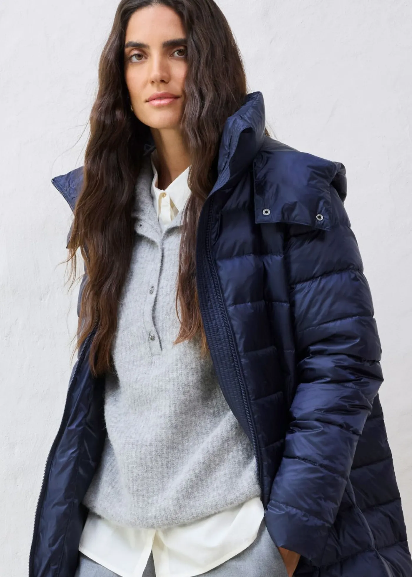 bonprix bonprix Chaquetas Y Abrigos>Abrigo de plumón con plumón reciclado Azul marino