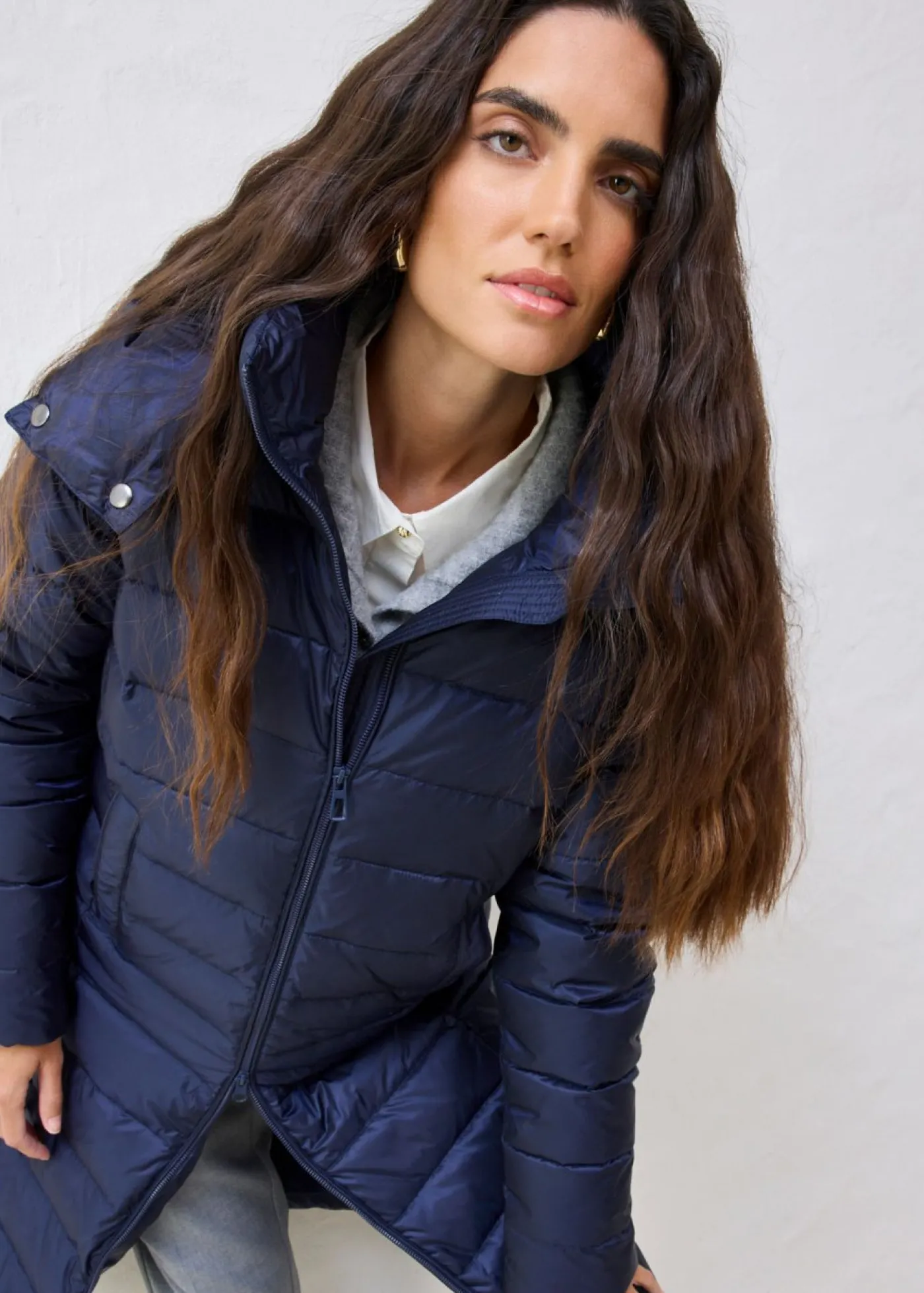 bonprix bonprix Chaquetas Y Abrigos>Abrigo de plumón con plumón reciclado Azul marino