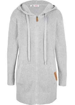 bonprix bonprix Jerséis|Ropa De Punto>Abrigo de punto Gris claro jaspeado