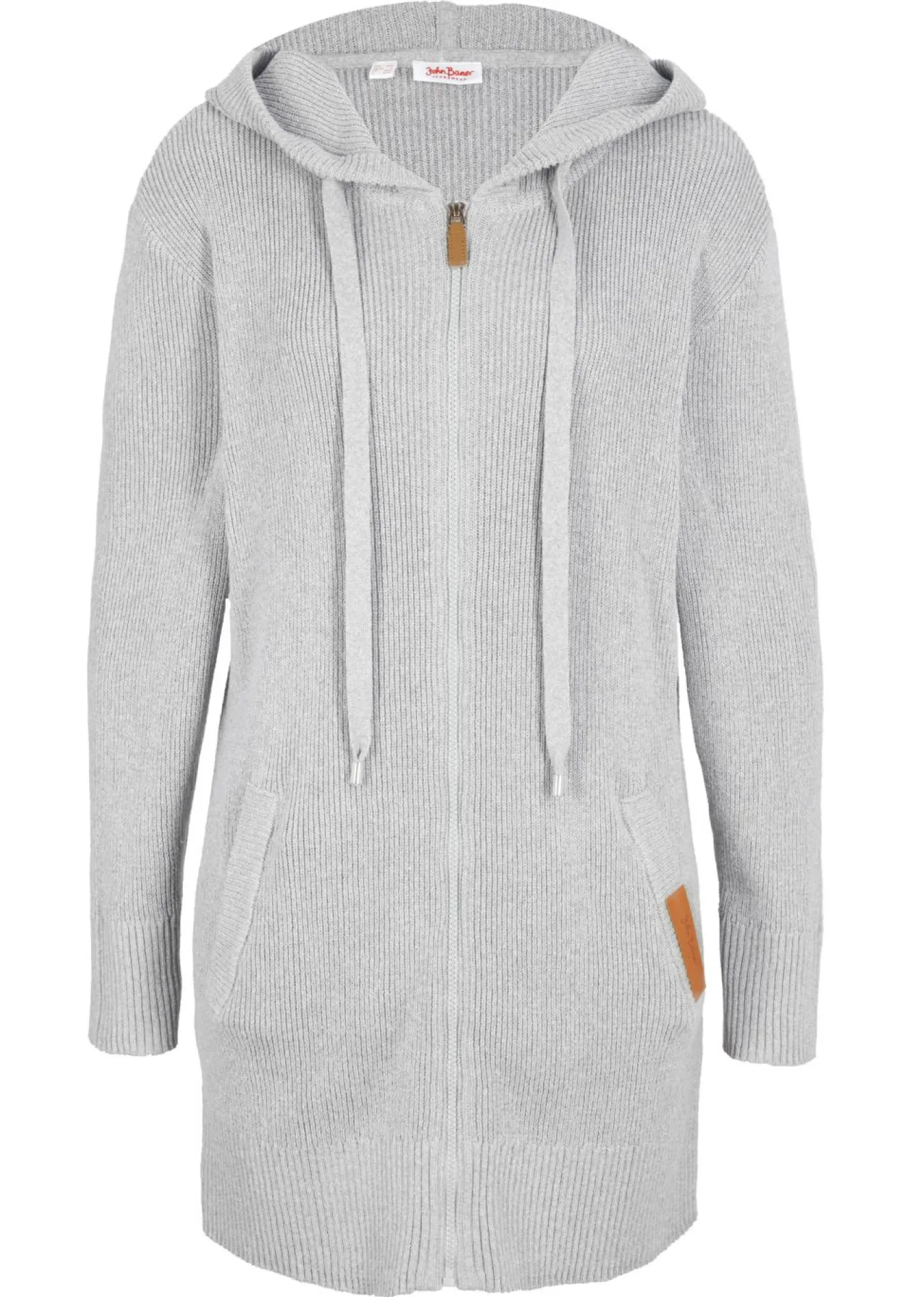 bonprix bonprix Jerséis|Ropa De Punto>Abrigo de punto Gris claro jaspeado