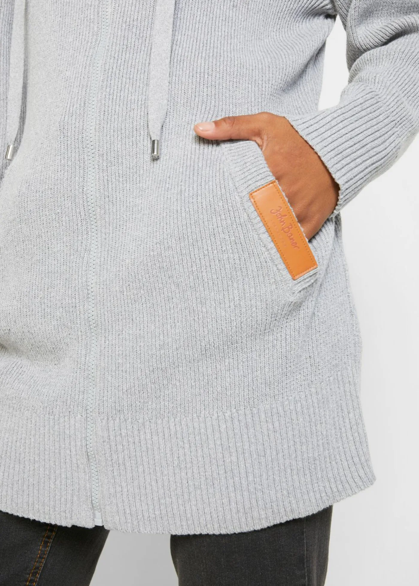 bonprix bonprix Jerséis|Ropa De Punto>Abrigo de punto Gris claro jaspeado