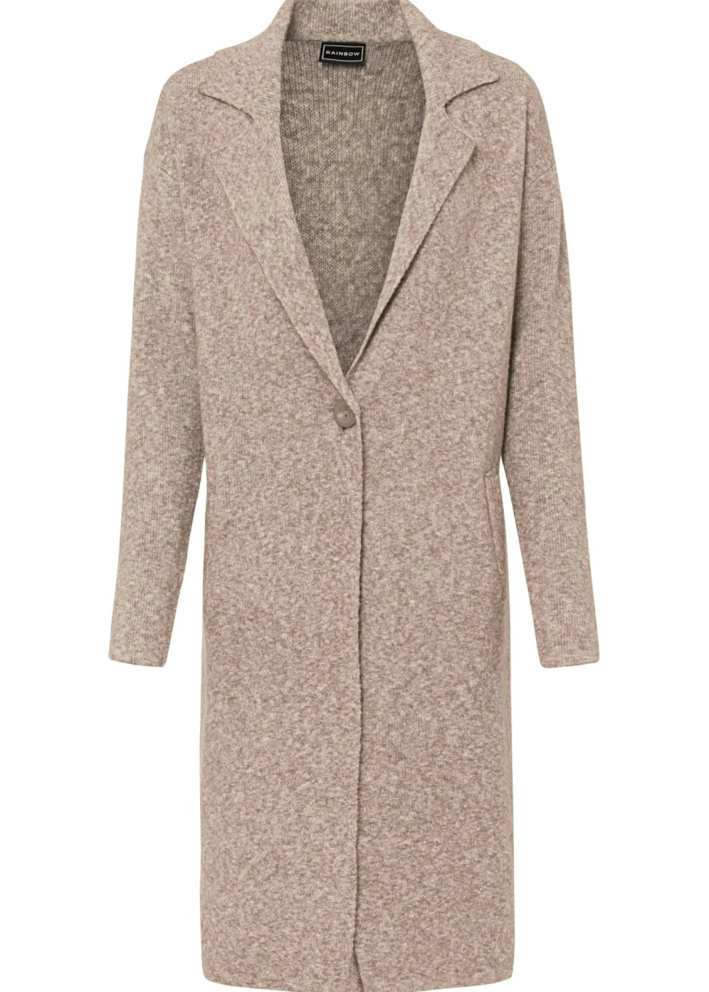 bonprix bonprix Jerséis|Ropa De Punto>Abrigo de punto Marrón grisáceo jaspeado