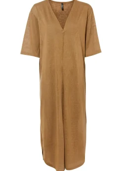 Mujer bonprix bonprix Abrigo de punto con aspecto de lino