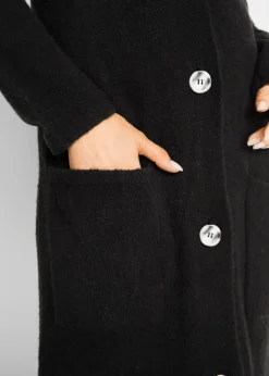 Mujer bonprix bonprix Abrigo de punto con bolsillos de parche