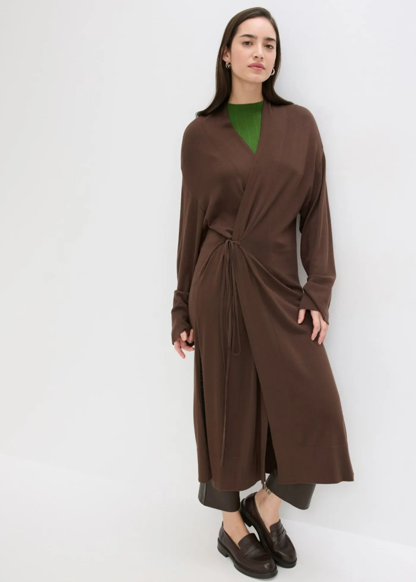 bonprix bonprix Jerséis|Ropa De Punto>Abrigo de punto de mezcla de viscosa suave marrón