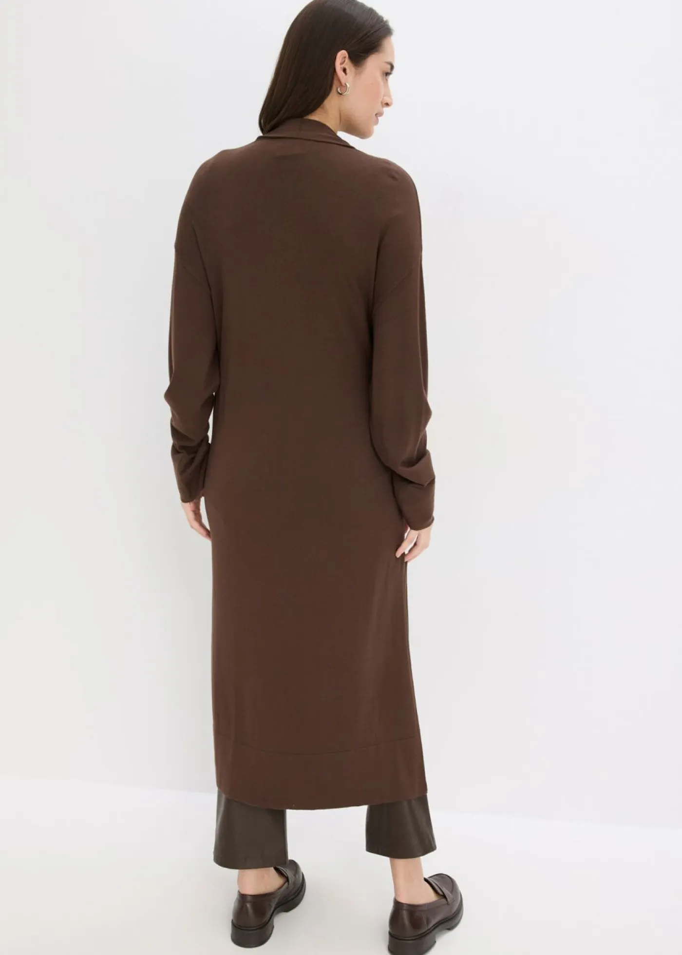 bonprix bonprix Jerséis|Ropa De Punto>Abrigo de punto de mezcla de viscosa suave marrón