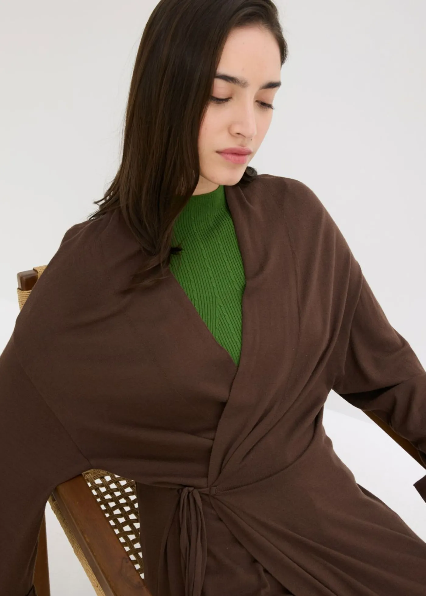 bonprix bonprix Jerséis|Ropa De Punto>Abrigo de punto de mezcla de viscosa suave marrón