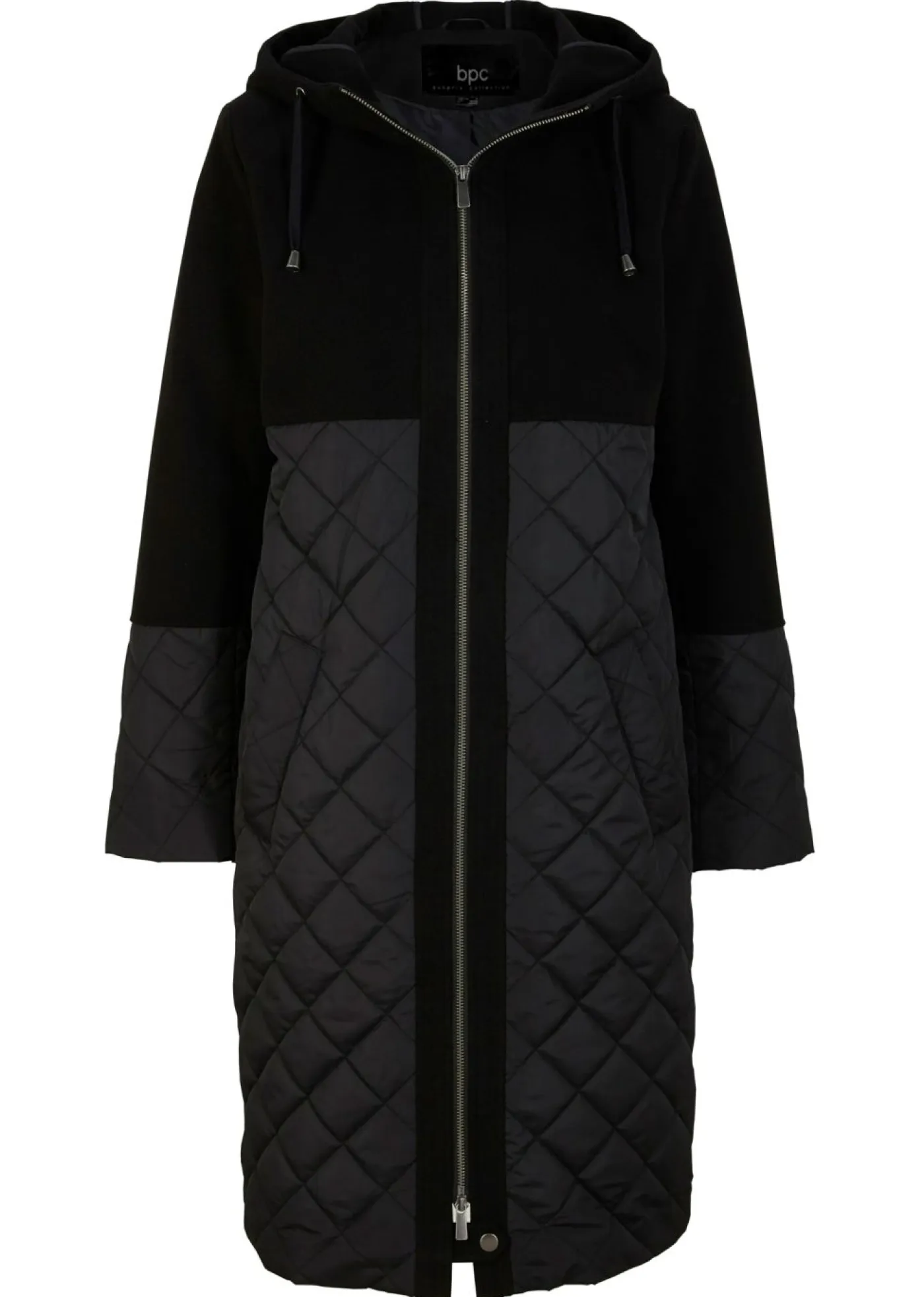 bonprix bonprix Chaquetas Y Abrigos>Abrigo en mezcla de materiales Negro