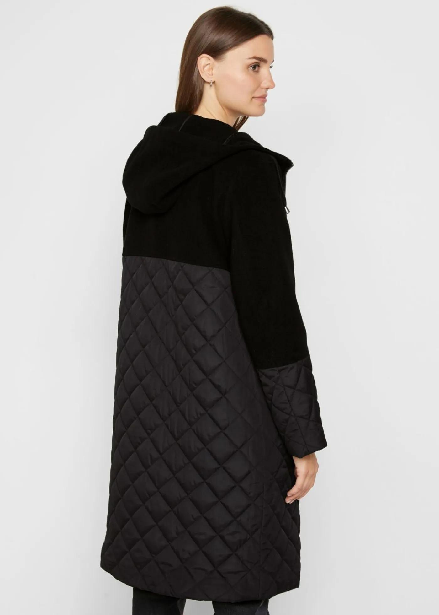 bonprix bonprix Chaquetas Y Abrigos>Abrigo en mezcla de materiales Negro