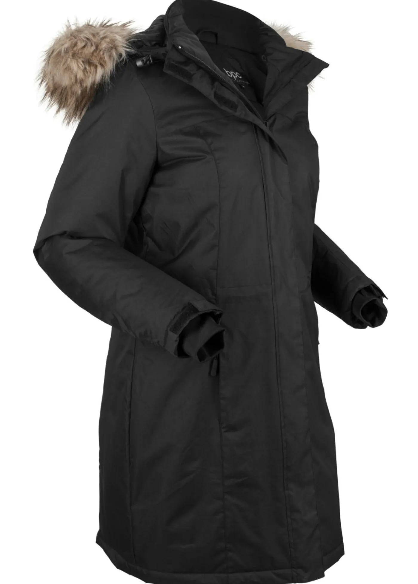 bonprix bonprix Chaquetas Y Abrigos>Abrigo funcional cálido impermeable para exteriores con pelo sintético Negro