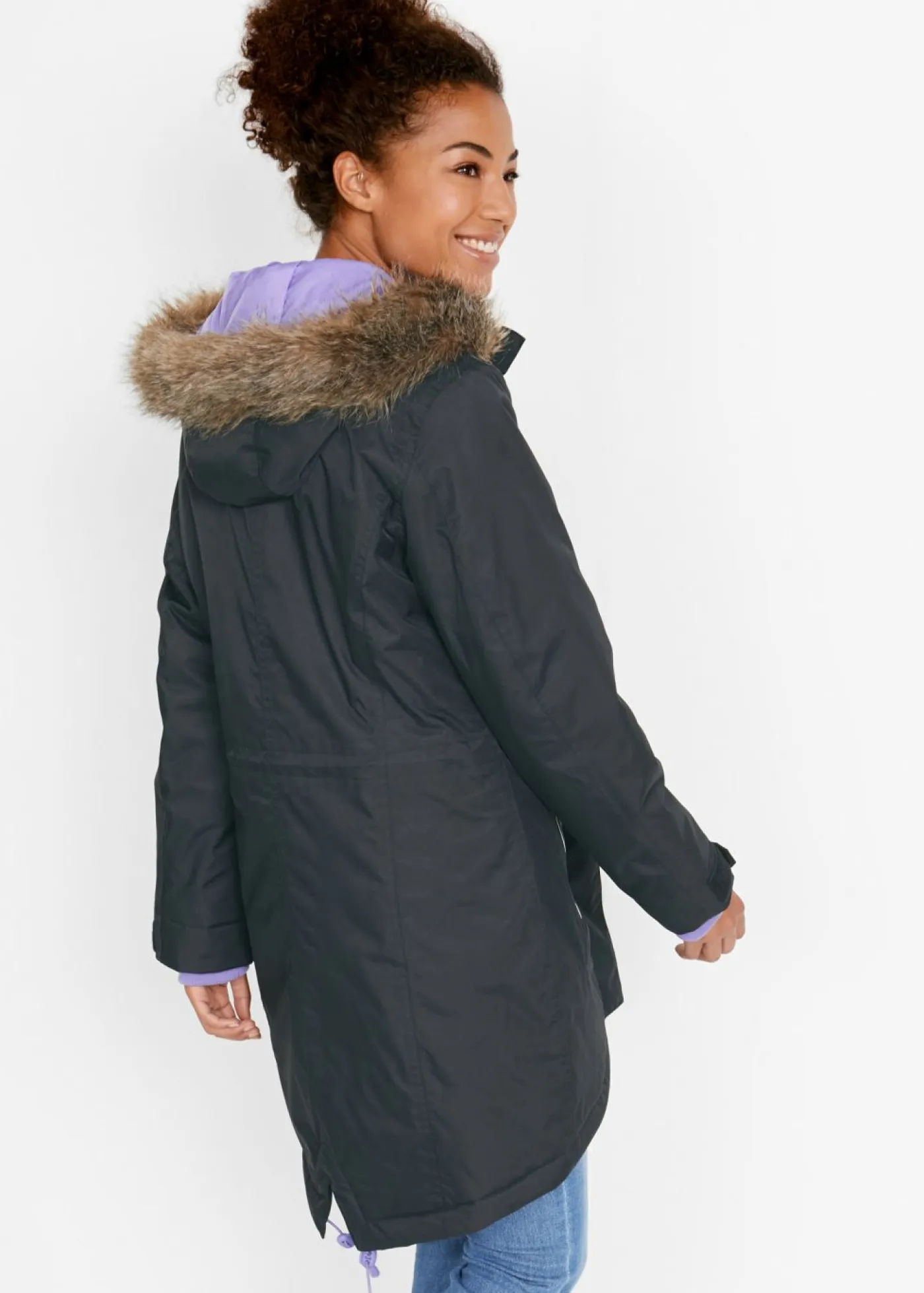 bonprix bonprix Chaquetas Y Abrigos>Abrigo funcional impermeable Negro