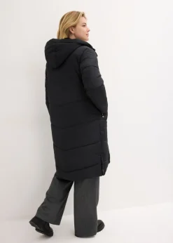 Mujer bonprix bonprix Abrigo guateado con forro polar en la capucha