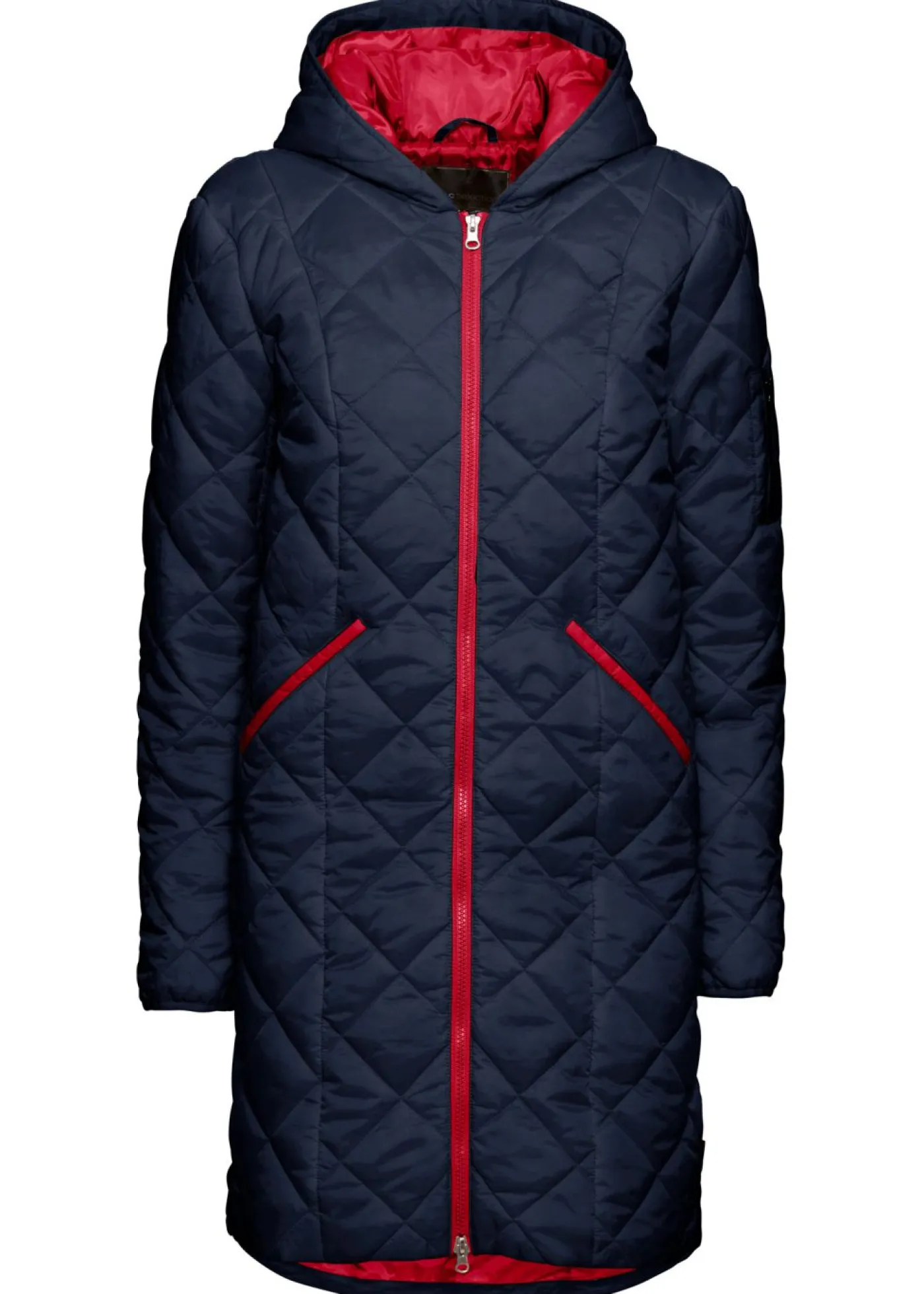 bonprix bonprix Chaquetas Y Abrigos>Abrigo guateado en dos colores Azul marino-rojo oscuro