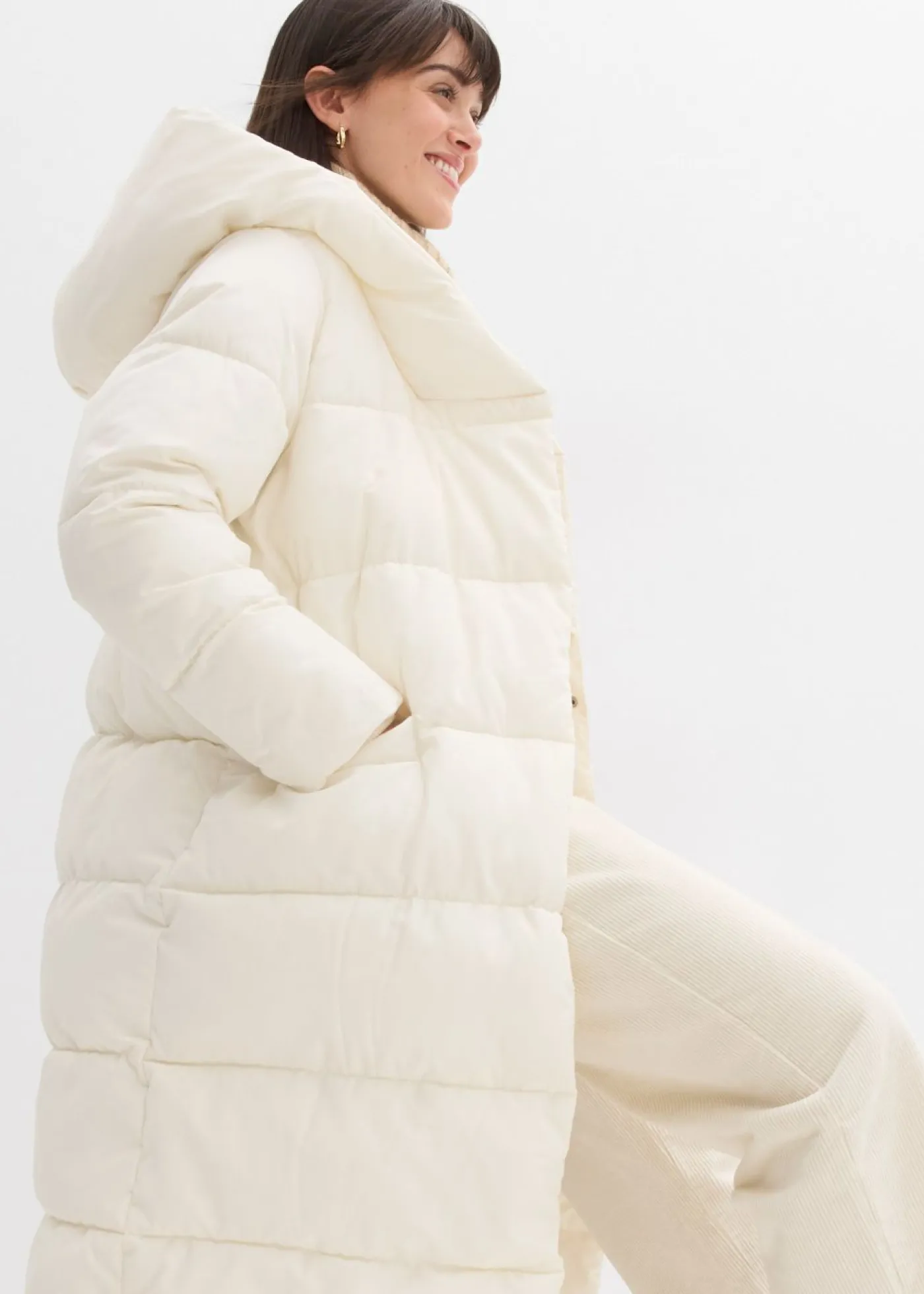 bonprix bonprix Chaquetas Y Abrigos>Abrigo guateado oversize blanco perla