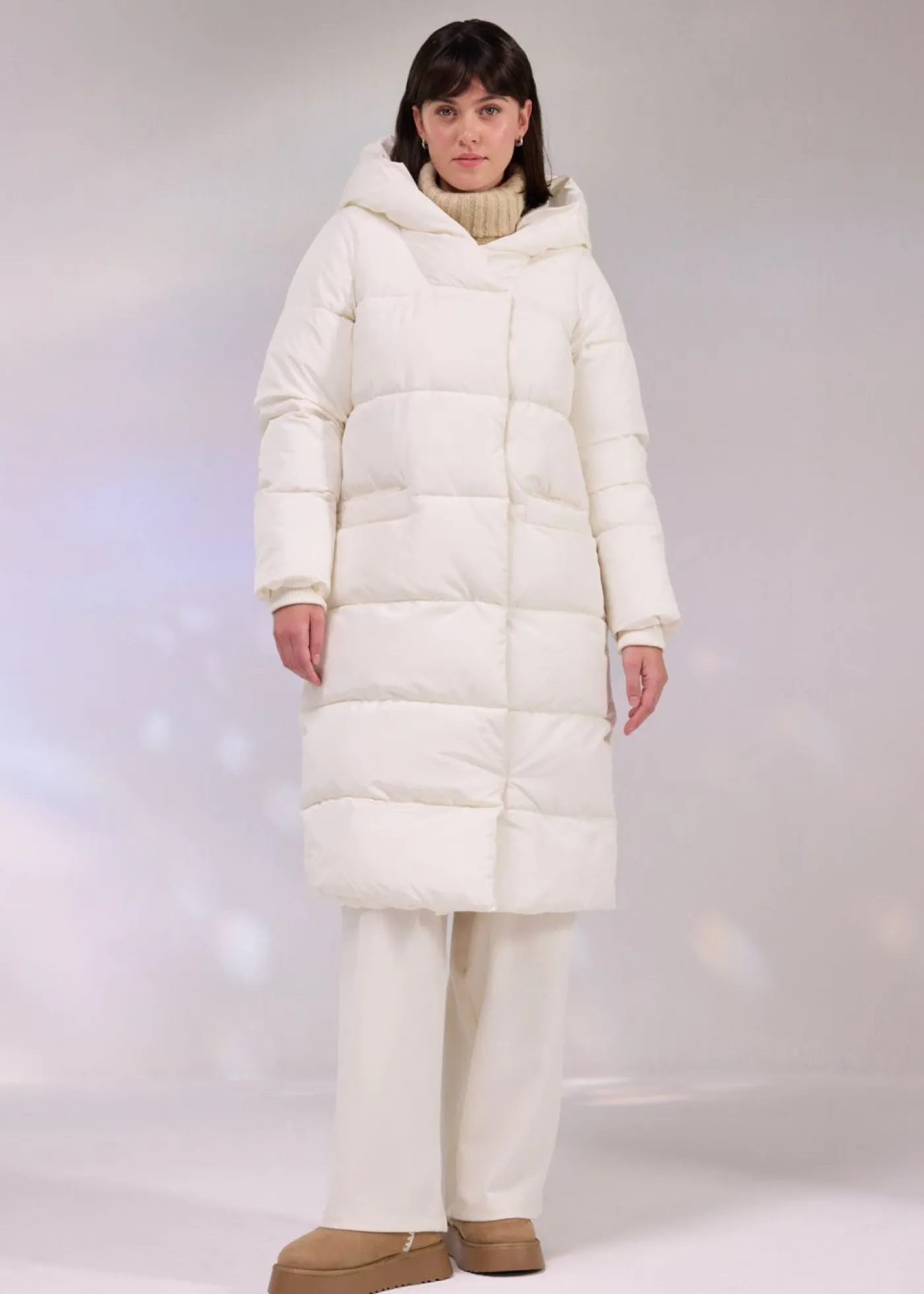 bonprix bonprix Chaquetas Y Abrigos>Abrigo guateado oversize blanco perla
