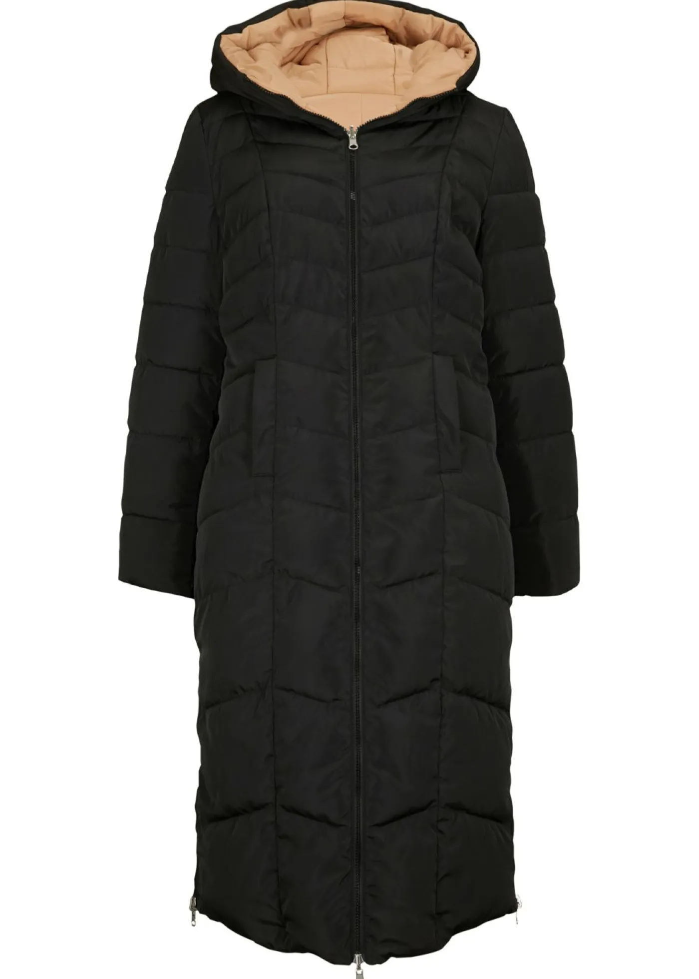 bonprix bonprix Chaquetas Y Abrigos>Abrigo guateado reversible Negro-capuchino