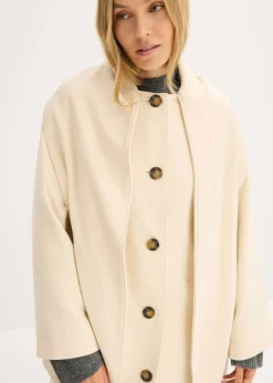 Mujer bonprix bonprix Abrigo holgado con dos bolsillos cosidos