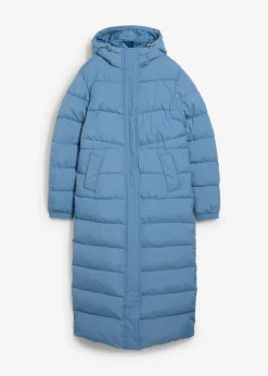 Mujer bonprix bonprix Abrigo largo guateado con capucha