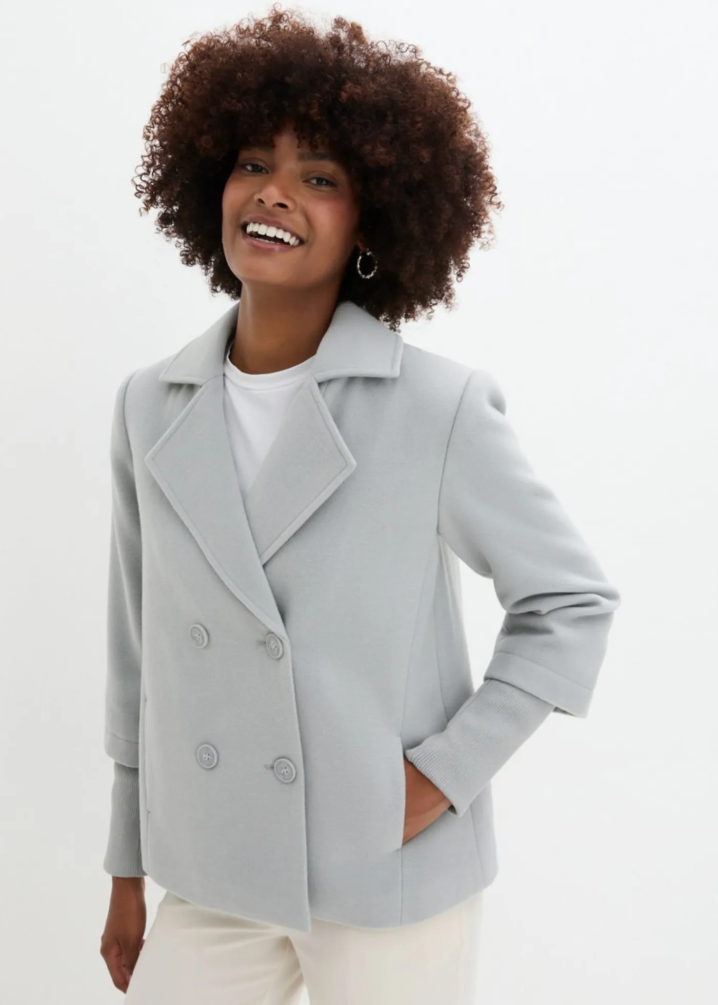 Mujer bonprix bonprix Abrigo marinero con mangas de punto