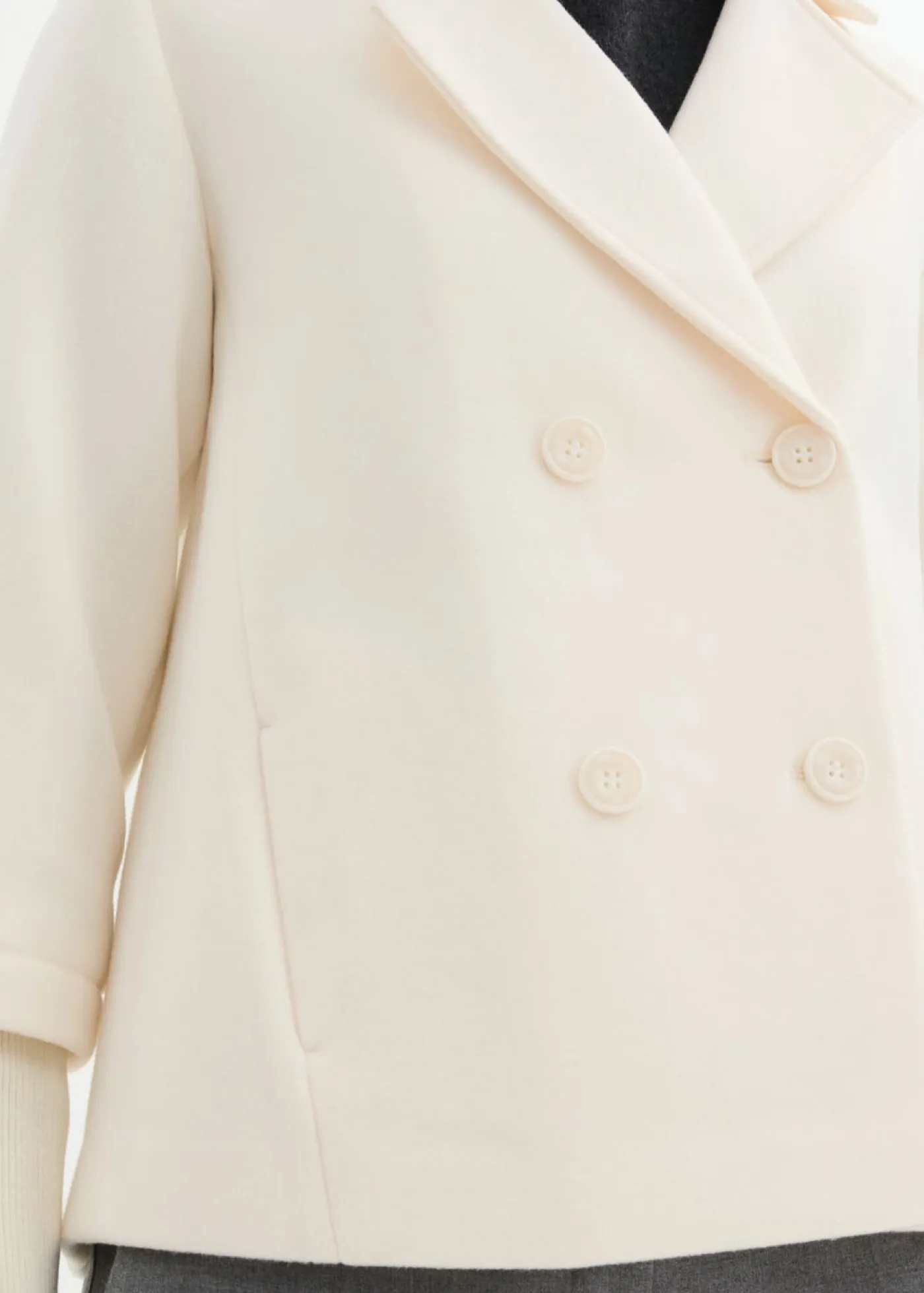 bonprix bonprix Chaquetas Y Abrigos>Abrigo marinero con mangas de punto Beige natural