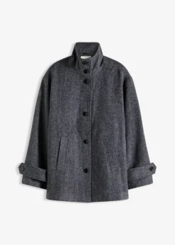 Mujer bonprix bonprix Abrigo marinero largo con aspecto de lana