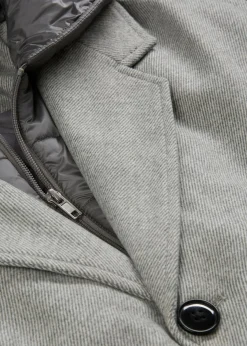 Hombre bonprix bonprix Abrigo tipo americana 2 en 1 con inserto desmontable de capucha