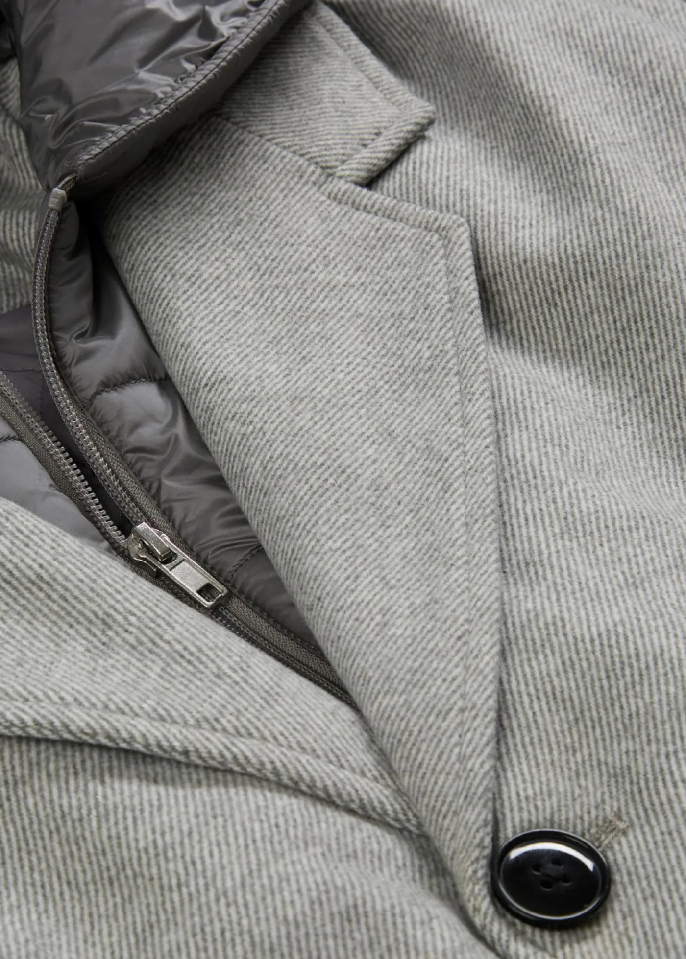 Hombre bonprix bonprix Abrigo tipo americana 2 en 1 con inserto desmontable de capucha