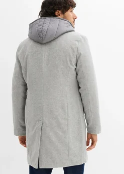 Hombre bonprix bonprix Abrigo tipo americana 2 en 1 con inserto desmontable de capucha