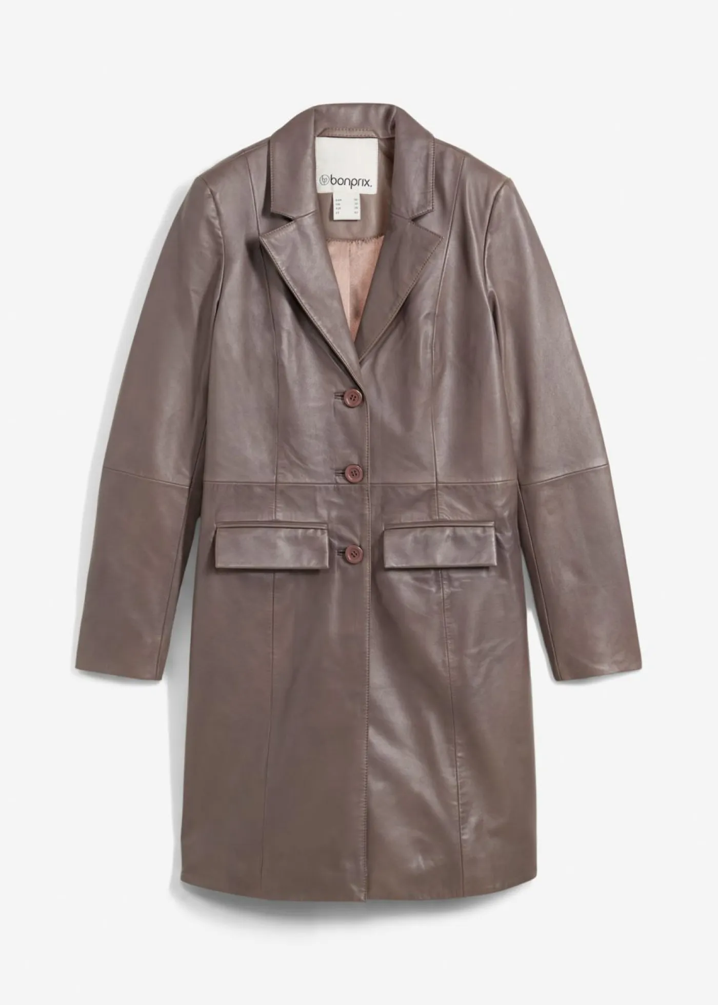 bonprix bonprix Premium|Chaquetas Y Abrigos>Abrigo tipo americana de napa de cordero Marrón medio