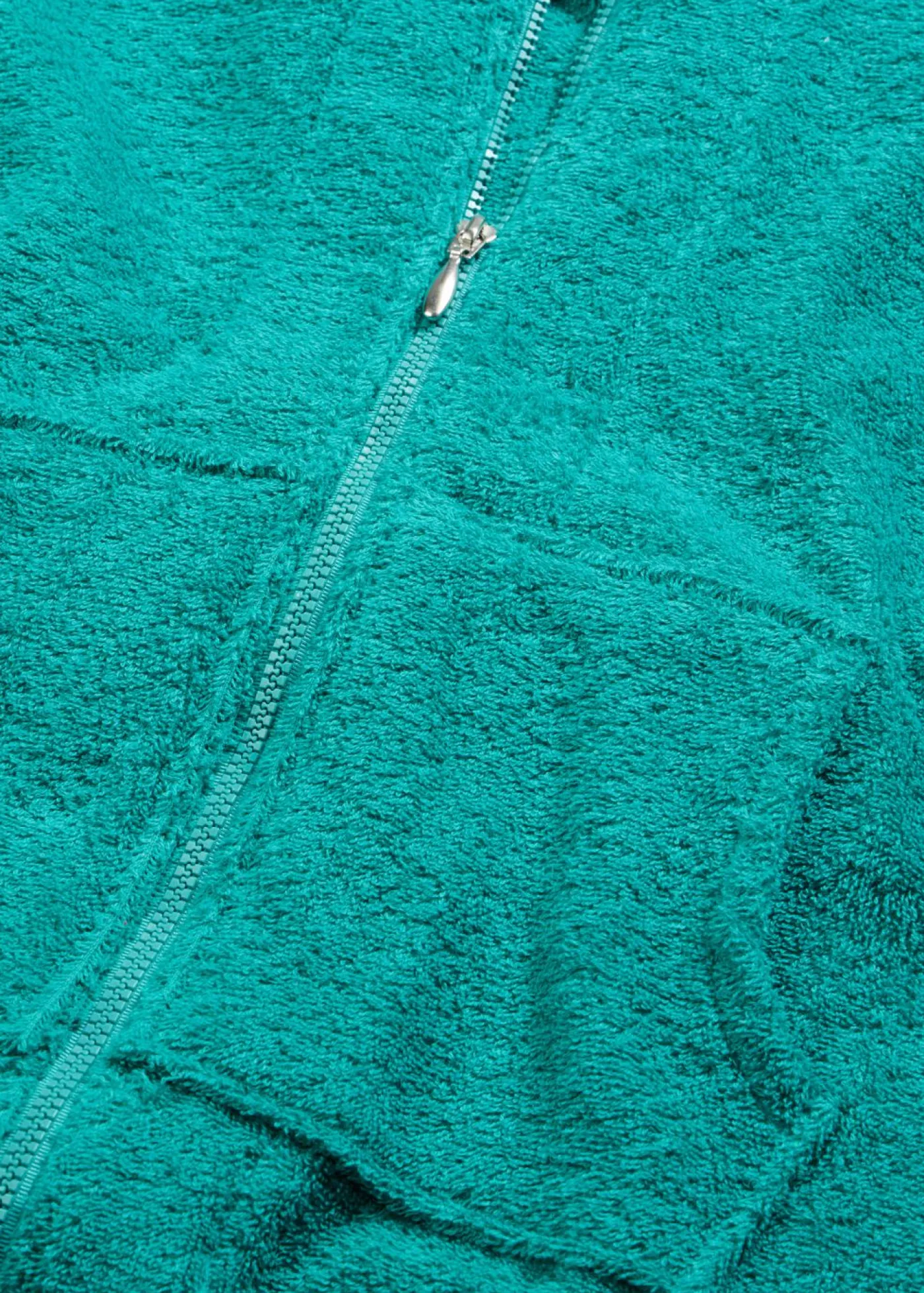 bonprix bonprix Albornoces Y Batas>Albornoz de rizo de algodón orgánico con cremallera Esmeralda