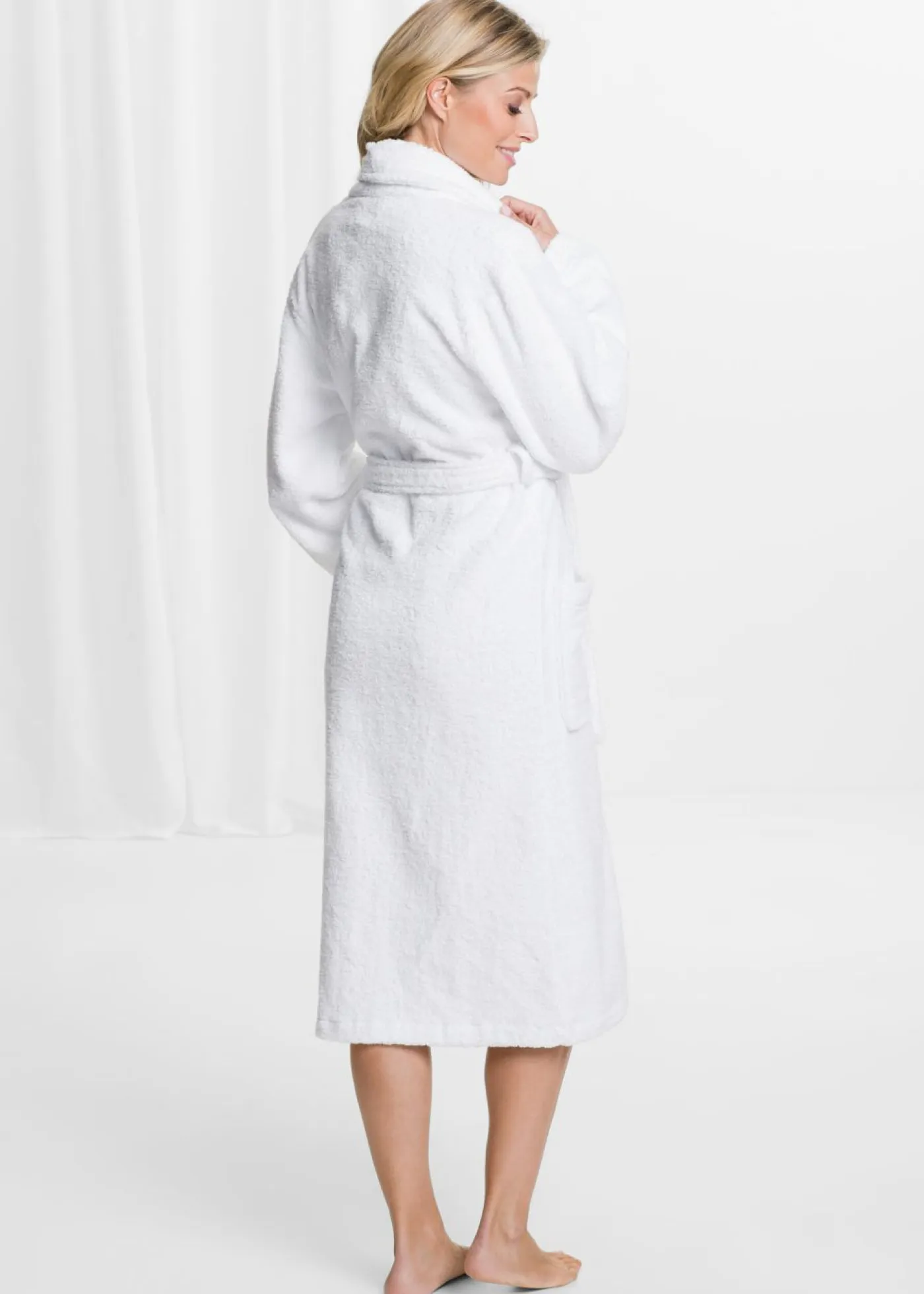 Mujer bonprix bonprix Albornoz de rizo de algodón puro