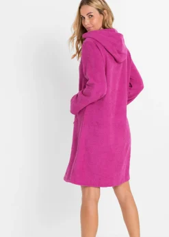 Mujer bonprix bonprix Albornoz de rizo de algodón orgánico con cremallera